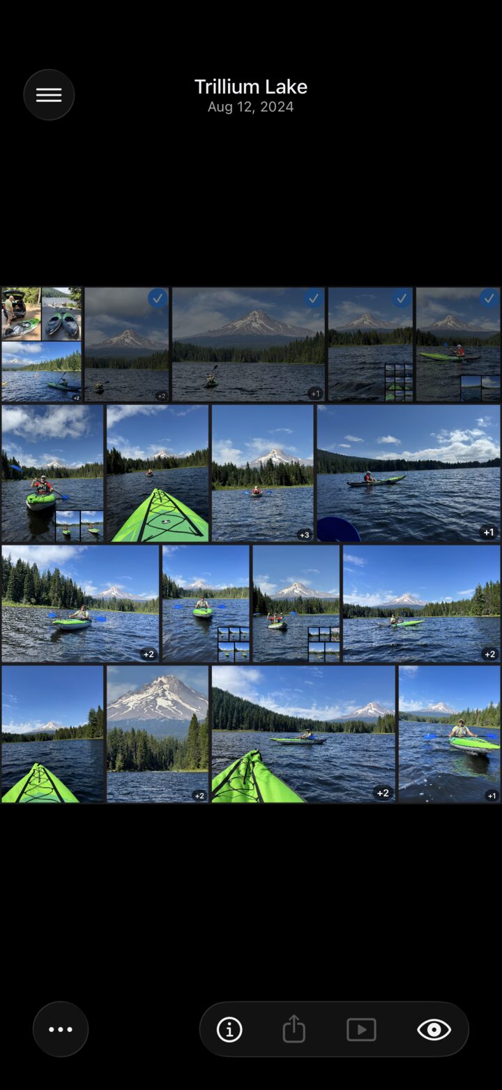 A day's collage with two photos selected
